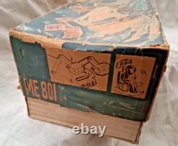 Amazing Vintage Space Red China Me 801 Lunar Explorer B/o Moon Car Litho Box