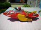 Antique Vintage Tin 1950s Marx Rocket Fighter Space Ship Toy Works Great