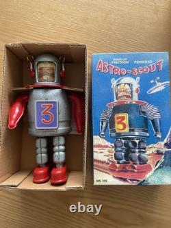 Astro Scout Tin Robot Reissue 1950s Space Suit Vintage Display Collectible