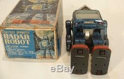 Battery Operated Rader Robot Toy Horikawa Japan Tin Space Vintage Rare 1960 Box