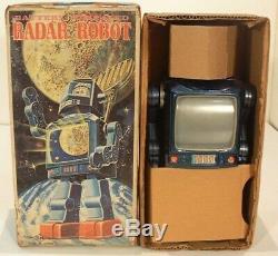Battery Operated Rader Robot Toy Horikawa Japan Tin Space Vintage Rare 1960 Box