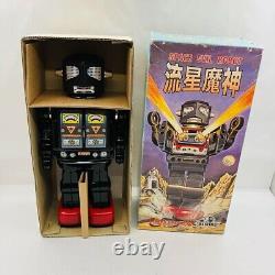 Bliking Tin Toy Battery Powered Space Evil Robot Black Japan Vintage Fedex DHL