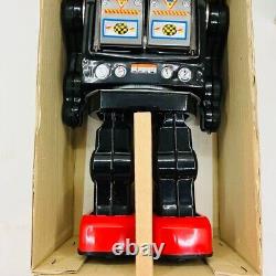 Bliking Tin Toy Battery Powered Space Evil Robot Black Japan Vintage Fedex DHL