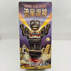 Bliking Vintage Tin Toy Battery Powered Space Evil Robot Black Japan Rare