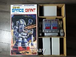 Brand New Japan Metal House Super Space Giant Robot Battery Op Tin Toy Vintage