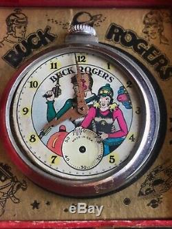 Buck Rogers Pocket Watch 1935 Ingraham In Rare Original Box (vintage, Rare Htf)