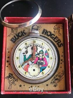 Buck Rogers Pocket Watch 1935 Ingraham In Rare Original Box (vintage, Rare Htf)