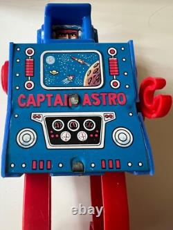 Captain Astro Mechanical Windup Robot MEGO Japan with Box Vintage 1972