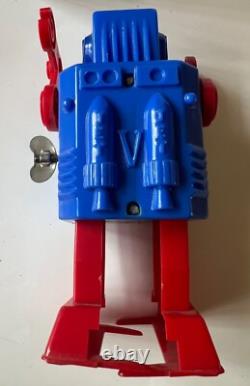 Captain Astro Mechanical Windup Robot MEGO Japan with Box Vintage 1972