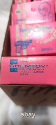 Chemtoy Space Shooter 1969 Disc Refills Store Display Box Vintage (41 Packs)