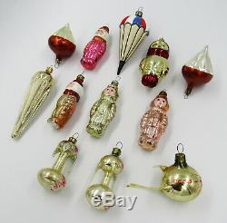 Christmas Tree Ornaments Toys 12pcs. Space Astronauts Satellite vintage USSR