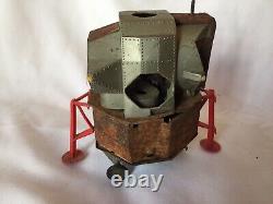 Collectible Rusty Vintage NASA Astronaut Space Capsule Battery Operated Tin Toy