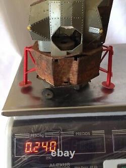 Collectible Rusty Vintage NASA Astronaut Space Capsule Battery Operated Tin Toy