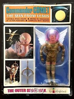 Colorforms Outer Space Men Vintage 1968 Complete Carded Set Of 7 Action Figures