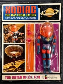 Colorforms Outer Space Men Vintage Carded Xodiac Mint Action Figure Exclnt Card