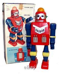 Cragstan Robot Mr. Flash Vintage Space Toy with Original Box