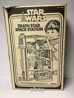 DEATH STAR SPACE STATION Vintage 1977 Kenner Star Wars Toy with box near complete