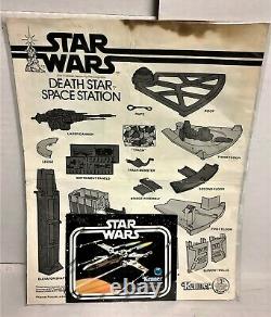 DEATH STAR SPACE STATION Vintage 1977 Kenner Star Wars Toy with box near complete