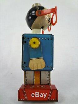 Doctor Moon Japan Vintage Tin Wind Up Space Robot Toy (Pre 1970 Battery Era)
