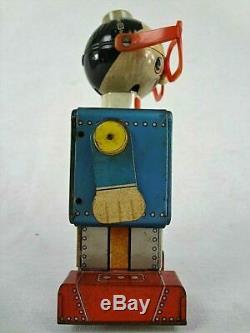 Early 1960s Daiya Japan Doctor Moon Vintage Tin Litho Windup Space Robot RARE