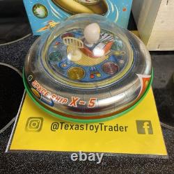 Einco Space Ship X-5 Vintage Tin & Plastic Spaceship Made in Taiwan Modern Toys