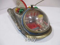 Gemini X-5 Space Ship Vintage Tin Toy Tested Works Good
