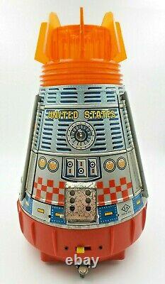 Great Vintage 1960s Horikawa Japan Nasa USA Space Capsule Battery Operated Toy