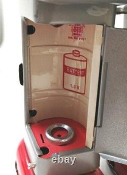 HA HA TOY Vintage Electric Tin Toy Robot Smoking Spaceman Silver Reproduction