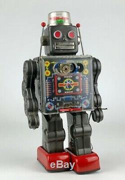 HORIKAWA -FIGHTING ROBOT- VINTAGE 1960's JAPANESE MASUDAYA TIN PLATE SPACE TOY