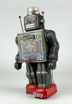 HORIKAWA -FIGHTING ROBOT- VINTAGE 1960's JAPANESE MASUDAYA TIN PLATE SPACE TOY