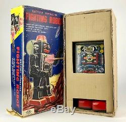 HORIKAWA -FIGHTING ROBOT- VINTAGE 1960's JAPANESE MASUDAYA TIN PLATE SPACE TOY