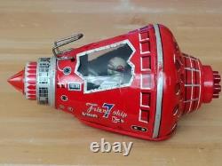 HORIKAWA TOYS Vintage Tin Toy Space Capsule Friendship 7 Spaceship Showa Retro