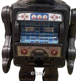 Horikawa Space Explorer Robot Toy Vintage 1960s Tin Litho TV Screen Japan Apollo