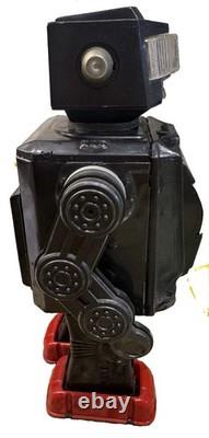 Horikawa Space Explorer Robot Toy Vintage 1960s Tin Litho TV Screen Japan Apollo