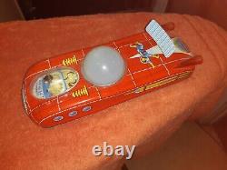 Intercosmosz space car vintage tin toy
