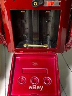 Japan VINTAGE Tin Toy Red 12 Space Evil Robot Battery Operated Reintroduced