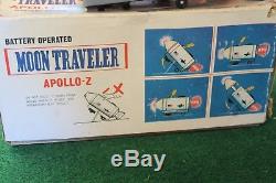 Japanese Bat Op Moon Moon Traveler Apollo-z Nomura 1960's Boxed- Vintage