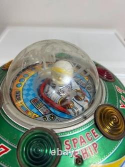 Junk TIN X-7 DISK SPACE SHIP UFO Vintage Toy Masudaya X-7 From Japan Not Working