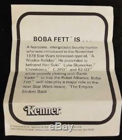KENNER BOBA FETT 1979 VTG STARS WARS ACTION FIGURE MAILER SEALED VHTF WithPAPERS
