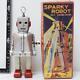 Ko Sparky Robot Unpainted Tin Robot Tin Toy Retro Toy Box Is A Copy Vintage