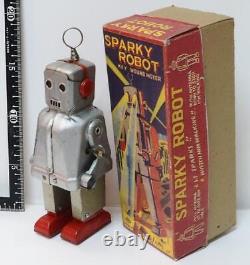 Ko Sparky Robot Unpainted Tin Robot Tin Toy Retro Toy Box Is A Copy Vintage