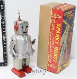 Ko Sparky Robot Unpainted Tin Robot Tin Toy Retro Toy Box Is A Copy Vintage