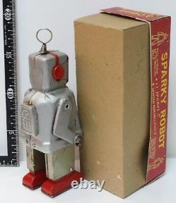 Ko Sparky Robot Unpainted Tin Robot Tin Toy Retro Toy Box Is A Copy Vintage