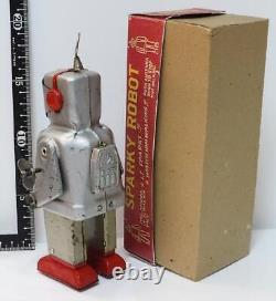 Ko Sparky Robot Unpainted Tin Robot Tin Toy Retro Toy Box Is A Copy Vintage