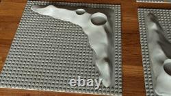 LEGO Lunar Baseplates Moon Crater Vintage 1980's Space 3947a