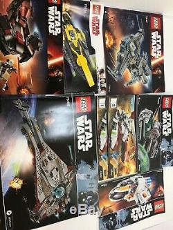 LEGO Star Wars LOT Jedi fighter, Combat Speeder Five Add Ships And Minifigures