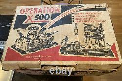 Large Vintage 1960 Deluxe Reading Operation X-500 Space Playset With Rare Box