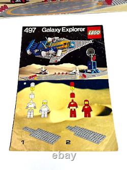 Lego # 497 Galaxy Explorer LegoLand Space Instructions, Box, Baseplate ONLY