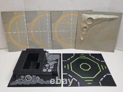 Lego Space Baseplate Lot 6 Vintage Blacktron Crater & Landing Pad Baseplates