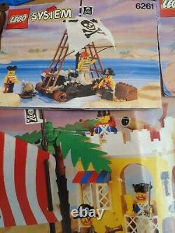 Lego Vintage Pirate 6267 Lagoon Lock-Up 6259broadsides brig and 6261raft raider